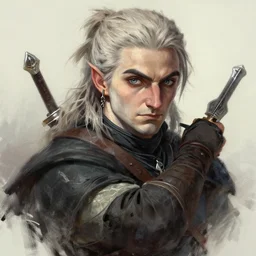 dale cooper as a witcher, intricate, fictional character, dynamic pose, dramatic lighting, realistic shaded lighting, pastel shades, expressively loose brush strokes, perfect face, 8 k realistic, hyper detailed, digital painting, artstation, concept art, hyper detailed eyes, art by sam spratt and peter mohrbacher and james jean