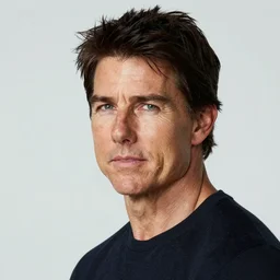 sharply defined portrait of tom cruise facing left of the camera, highly detailed by peter mohrbacher, hajime sorayama,