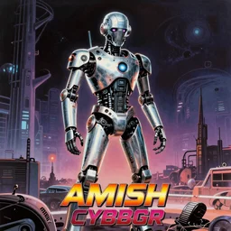 Amish Cyborg, 1980s science fiction movie poster