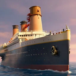 hms titanic hyperrealistic 3 d render anime cinematic hd pixar