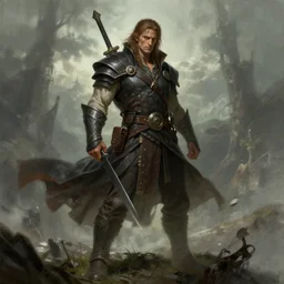 Solomon Kane, fantasy concept art by Greg Rutkowski