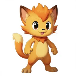 a unique character design based on blaze the cat, archie comic style, character splash art, fiery background, sharp art deco bold colored background, oil painting on matte canvas - n 6