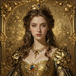 portrait of a beautiful 20-year-old woman, in style of Valentin Serov, Dark Souls 3 themed, in style of Ruan Jia, insanely detailed and intricate, golden ratio, elegant, ornate, luxury, elite, matte painting, cinematic, cgsociety, James jean, Brian froud, ross tran, Laputa