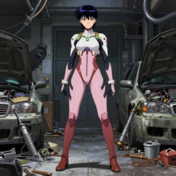 a fullbody pose of motoko kusanagi the major ghost in the shell : : stand alone complex, under repairs, maintenance : : by ilya kuvshinov, rossdraws, artgerm, sola digital arts, anti aliasing, raytracing : :