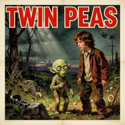 twin peaks poster art, frodo baggins vs gollum, old retro pulp noir comic cover, by michael whelan, rossetti bouguereau, artgerm, retro, nostalgic, old fashioned