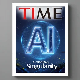 TIME magazine cover, the coming AI singularity, 4k, fireflies