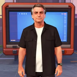 bolsonaro as a character in gta, loading screen, trending on artstation, digital art