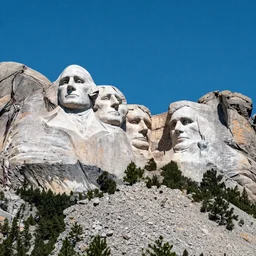 mt Rushmore photographed by Ansel Adams