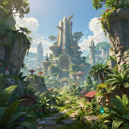 fantasy art, lush background, solarpunk city, sunny day, high definition, ultra detailed, cinematic, photorealistic