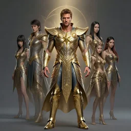 full body portrait of channing tatum as a magical star guardian. detailed face, concept art, intricate, highly detailed 8 k, smooth, sharp focus, handsome and aesthetic shape of face and body, artgerm, artstation, art by zexi guo and nira and junpei suzuki and gharliera and rinotuna