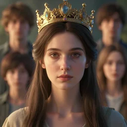 blurred background. close-up portrait of a goddess in crown, by Artem Chebokha by Anka Zhuravleva, Anato Finnstark and Alena Aenami, Angus McKie, Anton Fadeev, by Jesper Ejsing, by RHADS, Makoto Shinkai and Lois van baarle, ilya kuvshinov, rossdraws global illumination, octane render, unreal engine, cinematic counter light, high detail, octane render, 4k