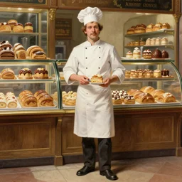portrait vainona rider as hot confectioner in a pastry shop, full length shot, shining, 8 k highly detailed, sharp focus, illustration, art by artgerm, mucha, bouguereau