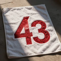a towel, the number!! 4 3!!, forty three, hitch hiker's guide