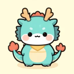 cute pixel art of a dragon