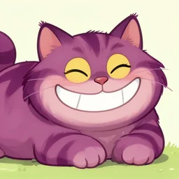a cute illustration of a cheshire kitten blinking by yoshitaka amano, tetsuya nomura, digital art,