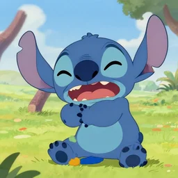 stitch expressively crying from lilo and stitch by thomas kinkade in a tv commercial from 1 9 9 8 djd alcu afo cusbdc, gopro photolens what's going on weirdcore frat mon vuy sui dop