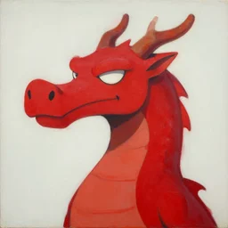 greg manchess portrait painting of an anthropomorphic red dragon, big snout, slitted eyes, medium shot, asymmetrical, profile picture, organic painting, sunny day, matte painting, bold shapes, hard edges, street art, trending on artstation, by huang guangjian and gil elvgren and jon foster