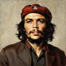 portrait of che guevara, joyful, highly detailed painting by gaston bussiere, craig mullins, j. c. leyendecker 8 k,