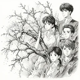 highly detailed beautiful photography of branches, splash, sharp focus, dynamic lighting, elegant harmony, beauty, masterpiece, by riccardo federici, by james jean, by craig mullins, by lois van baarle, by makoto shinkai, by greg tocchini, by greg rutkowski, illustration, ink draw, pen,