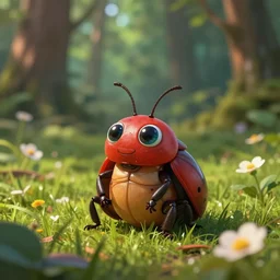 forest, cute funny bug with beauty eyes sitting in grass flowers, in the style of craola, shallow depth of field, highly detailed, digital painting, trending artstation, concept art, illustration, cinematic lighting, vibrant colors, photorealism, epic, octane render