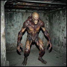 faded color photograph of the mutant creature that lives in the basement