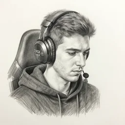 streamer adin Ross pencil drawing