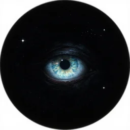 the pole star, evil and monstrous, leers down from the black vault, winking hideously like an insane watching eye which strives to convey some strange message, yet recalls nothing save that it once had a message to convey, trending on artstation, 8 k, ultra detailed,
