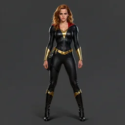 Emma Watson as Black Canary, full body, digital painting, highly detailed