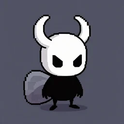 Hornet from Hollow Knight videogame, pixel art, 64x64,
