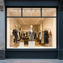 symmetry, parallax mapping of show window of shop