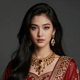 beautiful young bihu queen ; portrait by artgerm and tom bagshaw ; trending on artstation ; award winning, cinematic natural dramatic lighting, studio photography by annie leibovitz