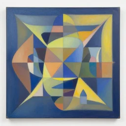 geometric by shusei nagaoka, david rudnick, airbrush on canvas, pastell colours, cell shaded, abstract detialed