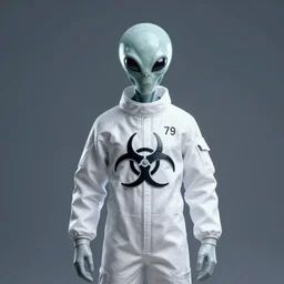 alien ( 1 9 7 9 ) in white biohazard suit, render, volumetric light, artstation, digital art