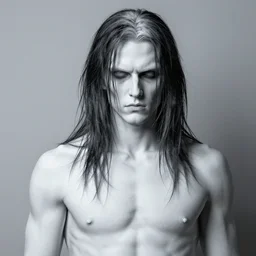shade the changing man, white porcelain skin, realistic photo, badass, death metal, masterpiece, unsettling, 8 k realistic photograph, ray tracing