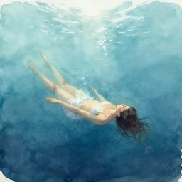 this is what it feels like to drown in the ocean of wonder, watercolor by norman ackroyd