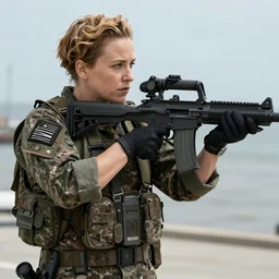 Gillian Anderson as a navy SEAL