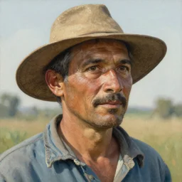 portrait of a farmer in the style of Lee Jeffries, award-winning, detailed, 82 mm sigma art, close up