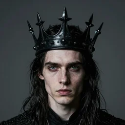 the portrait of hunter schafer in black wax crown by helmut newton, dark fantasy, witcher, award winning photo, 5 0 mm 1. 4, masterpiece, 8 k