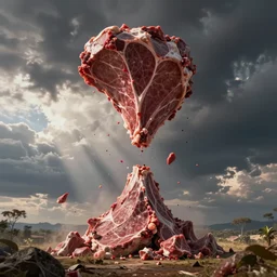 mystery meat falling from the sky in metric tons