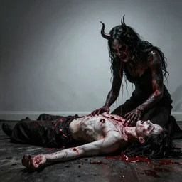 your soul being sucked from your lifeless body by a demon