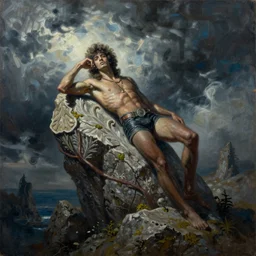 surreal detailed painting, holy diver, rock and roll, dio