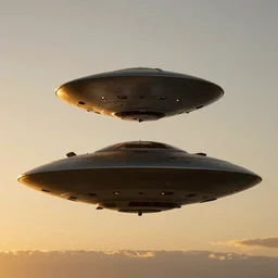 actual photograph of UFO, golden hour, award winning, high def