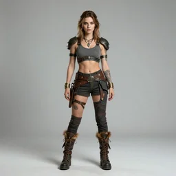 full body shot of a beautiful mythpunk woman, detailed, symmetry feature, award winning H-512 W-512 N- 6
