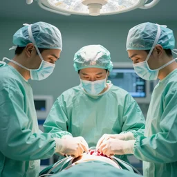 medical, diverse medical cybersuits team, heart operation, reassuring, clean green, smooth, visor, macro, biological, clean, wide wide angle, vivid, elaborate, highly detailed, hospital lighting