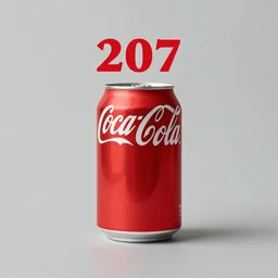 an advertisement for coca cola, a can of coke on a blank background, 2 0 1 7.