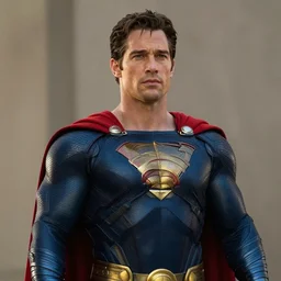 Live Action Still of Henry Cavill as Omni-Man, real life, hyperrealistic, ultra realistic, realistic, highly detailed, epic, HD quality, 8k resolution, film still