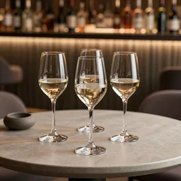 5 5 mm photo of wine - glass on a zen minimalist table with gorgeous bar. highly detailed 8 k. intricate. lifelike. soft light. nikon d 8 5 0.