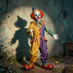 a very content clown