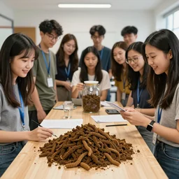 a group of 20 year olds starting a company to sell worm poop