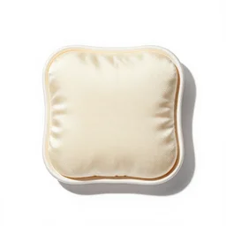 glowing silk cushion, studio product photography, isolated on a pure white background, centered, entire object in frame, sharp focus, soft studio lighting